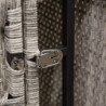 Salon de jardin 4 places "Polynesia" - Gris/Marron - L 148 x P 78 x H 186 cm