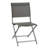 Lot de 4 chaises de jardin pliantes "Axant" - Gris anthracite - L 47 x P 60 x H 89 cm