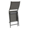 Lot de 4 chaises de jardin pliantes "Axant" - Gris anthracite - L 47 x P 60 x H 89 cm