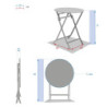 Table ronde pliante 2 places "Greensboro" - Jaune moutarde - D 60 x H 71 cm