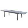 Table extensible en verre trempé "Piazza" - Gris graphite - 12 places