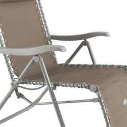 Fauteuil long de jardin "Silos" - Marron - L 64 x P 93 x H 110 cm