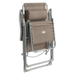 Fauteuil long de jardin "Silos" - Marron - L 64 x P 93 x H 110 cm