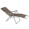 Fauteuil long de jardin "Silos" - Marron - L 64 x P 93 x H 110 cm
