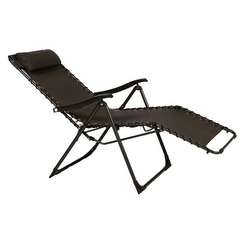 Fauteuil long de jardin "Silos" - Gris anthracite - L 64 x P 93 x H 110 cm