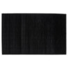 Tapis de bain lattes en bambou - Noir - l 120 x L 170 cm