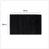 Tapis de bain lattes en bambou - Noir - l 120 x L 170 cm