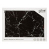 Planche à découper en verre effet marbre - Noir - L 40 x l 30 cm