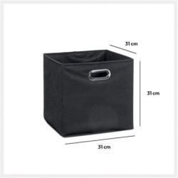 Boite rangement "Mix'N Modul" - Gris anthracite - 31 x 31 cm