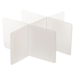 Boîte à thé en métal avec décoration en relief - Blanc/Beige - L 20,5 x l 16 x H 8,5 cm