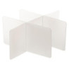 Boîte à thé en métal avec décoration en relief - Blanc/Beige - L 20,5 x l 16 x H 8,5 cm