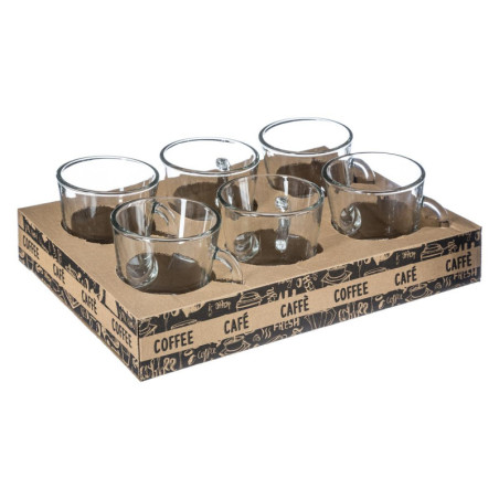 Lot de 6 tasses en verre "Cléo" - Transparent - 18 cl