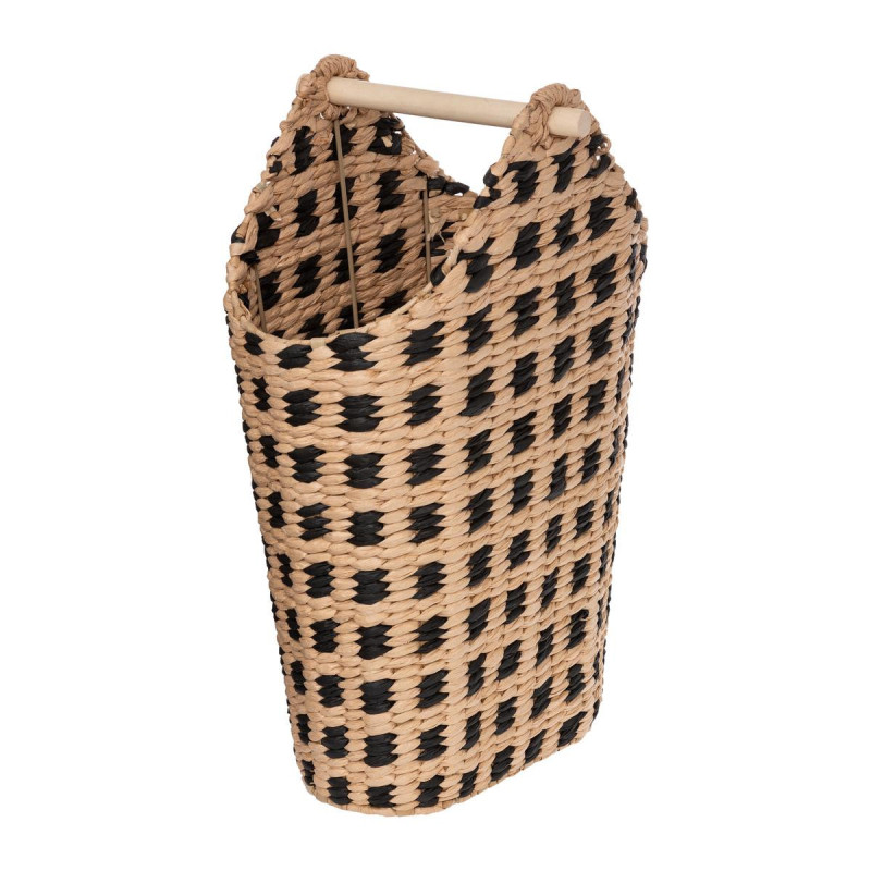 Dérouleur avec réserve pour papier WC "Terre inconnue" - Noir/Beige - L 22 x P 35 x H 50 cm
