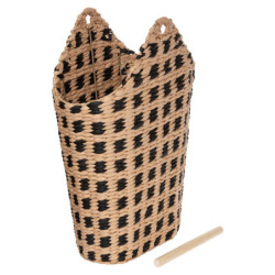 Dérouleur avec réserve pour papier WC "Terre inconnue" - Noir/Beige - L 22 x P 35 x H 50 cm