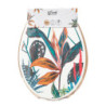 Abattant WC en bois et charnières en zinc "Palawan" - Multicolore - L 36 x P 42,5 cm