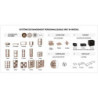 Boite rangement en toile de jute "Mix N'Modul" - Beige - 31 x 31 cm