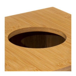 Poubelle de salle de bain en bambou - Beige - 6 L