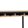 Meuble bar avec rack pour 25 bouteilles "Aliaj" - Noir/Beige - H 160 cm