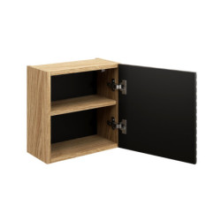 Cabinet haut cubique - H 35 x L 35 x P 19 cm - Wavy Black