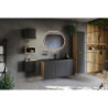 Cabinet haut cubique - H 35 x L 35 x P 19 cm - Wavy Black