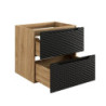 Meuble sous-vasque 60 cm - H 57 x L 60 x P 46 cm - Wavy Black