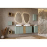 Miroir mural à Led en forme de galet - L 102 x l 73 cm - Lustro Impala