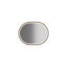 Miroir mural oval Led tactil - Cadre noir - L 90 x l 70 cm - Lustro Apollo