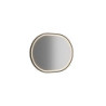 Miroir mural oval Led tactil - Cadre noir - L 90 x l 70 cm - Lustro Apollo