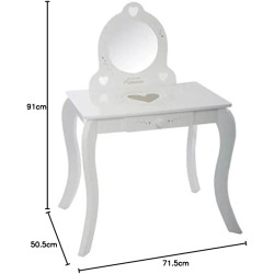 Coiffeuse avec tabouret - Enfant - Blanc