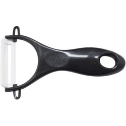 Ensemble 4 couteaux inox + 1 économe céramique - Noir