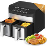 Airfryer XXL à double compartiments - 2 x 8L - 2400W