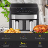 Airfryer XXL à double compartiments - 2 x 8L - 2400W