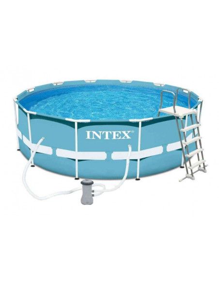 Kit piscine tubulaire ronde - Metal Frame - 4,57 m x 0,84 m - Intex