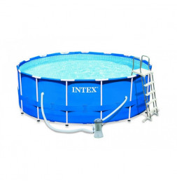 Kit piscine tubulaire ronde - Metal Frame - 4,57 m x 1,22 m - Intex