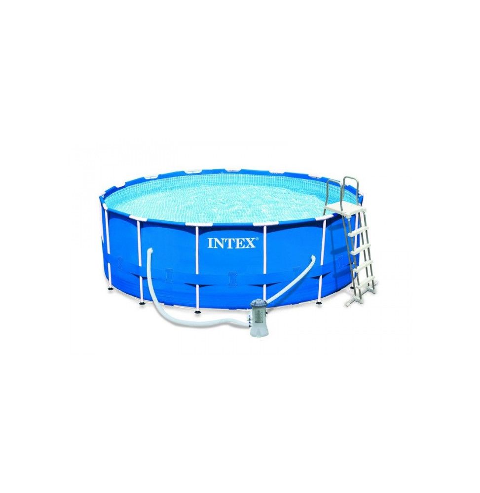 Kit piscine tubulaire ronde - Metal Frame - 4,57 m x 1,22 m - Intex