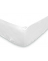 Drap housse - 90 x 190 cm - Blanc - Jersey coton