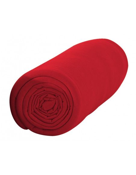 Drap housse 140 x 190 cm 100% coton 57 fils - Rouge