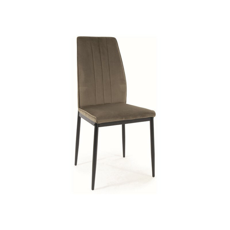 Chaise en velours "Atom" - Velvet - Marron - l 44 x H 93 cm