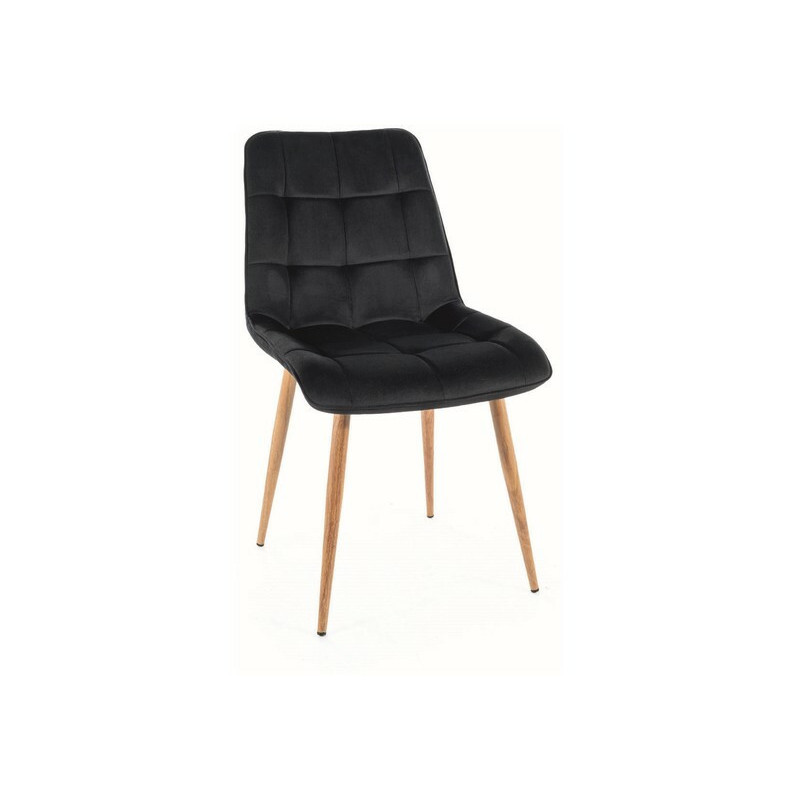Chaise en velours "Chic D" - Velvet - Noir - l 50 x H 88 cm