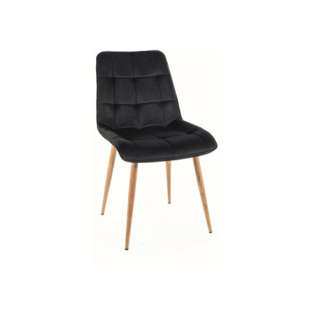 Chaise en velours "Chic D" - Velvet - Noir - l 50 x H 88 cm