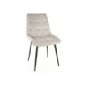 Chaise en velours "Chic D" - Velvet - Gris Clair - l 50 x H 88 cm