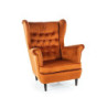 Fauteuil en velours "Harry" - Velvet - Orange - l 82 x H 101 cm