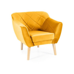 Fauteuil en velours "Karo...
