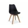 Chaise "Kris Buk" - Noir/Marron - l 49 x H 83 cm
