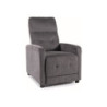 Fauteuil inclinable en tissu "Otus" - Brego - Gris foncé - l 66 x H 100 cm