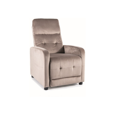 Fauteuil inclinable en velours "Otus" - Velvet - Beige foncé - l 66 x H 100 cm