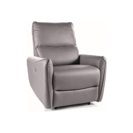 Fauteuil inclinable en simili cuir "Zefir" - Gris - l 66 x H 100 cm