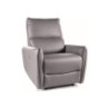 Fauteuil inclinable en simili cuir "Zefir" - Gris - l 66 x H 100 cm
