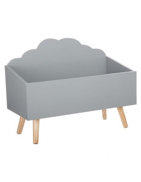 Coffre de rangement nuage - L 58 cm x P 28 cm x H 45 cm - Gris