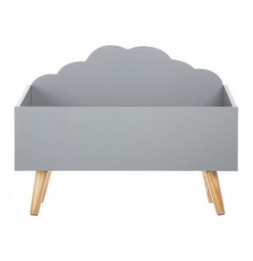 Coffre de rangement nuage - L 58 cm x P 28 cm x H 45 cm - Gris